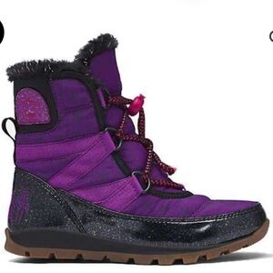 SOREL Disney Whitney Short purple Frozen 2 Boot Anna edition sz youth/8 women's